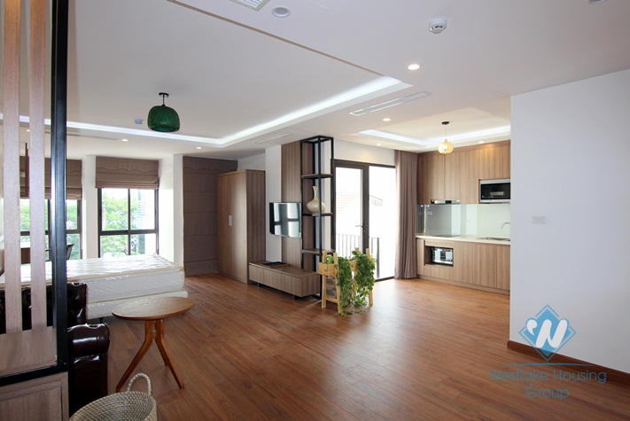 Big and clean studio apartment for rent in quite area, Tay Ho, Ha Noi